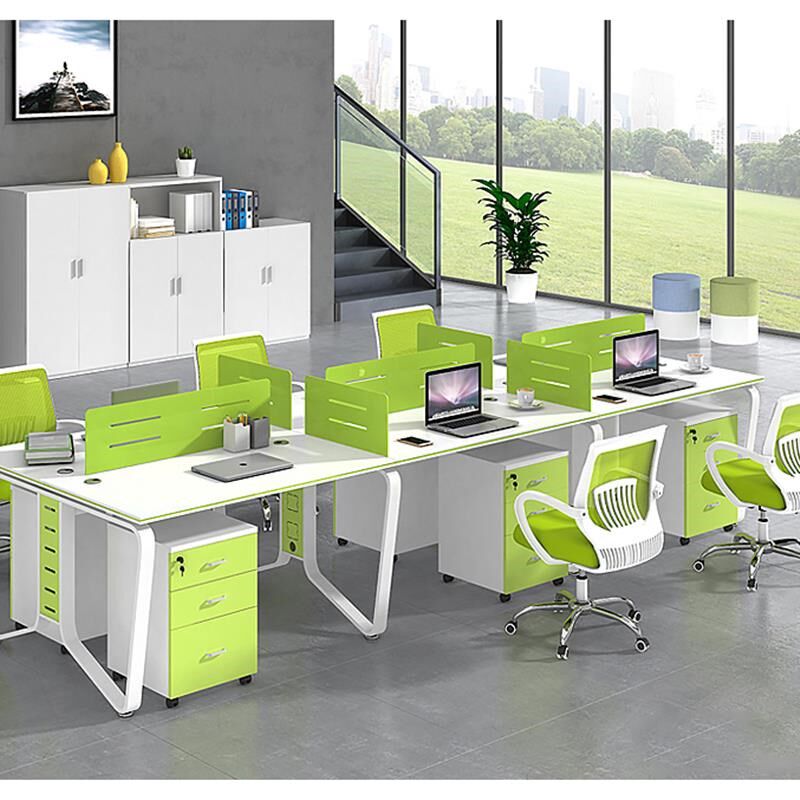 新款2/4/6人位员工办公桌双人位面对面简约现代多人职员办公桌椅