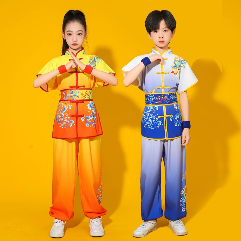 六一儿童武术服套装练功服中小学生团体武术训练比赛太极表演服装