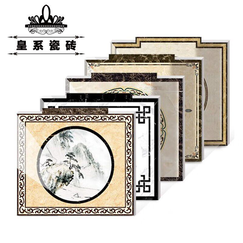 别墅公寓电梯拼花亮光瓷砖轿厢自建房防滑耐磨地砖地毯花订制地板