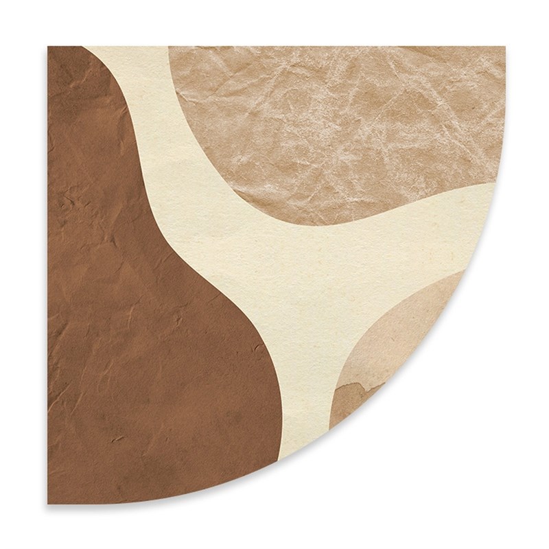 现代轻奢奶油风扇形入户门地垫进门口丝圈门垫脚垫子入户半圆地毯