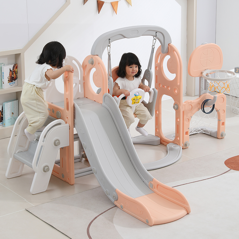 小孩游泳池带塑料滑滑梯秋千二合一婴儿童2至10岁宝宝室内外家用