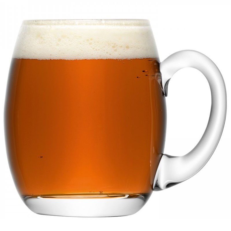 LSA轻奢手工扎啤杯加厚带把玻璃酒杯啤酒杯大容量礼盒装