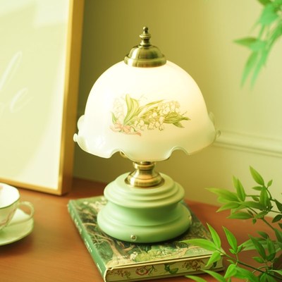 充电台灯复古美式氛围床头灯轻奢手提创意中古触摸实木卧室小夜灯