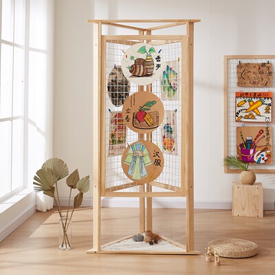 多功能木制铁艺展示架适