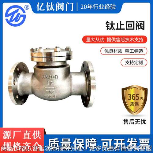 钛合金止回阀旋启式钛止回阀H44W-16TA2-DN65钛止回阀 钛阀门