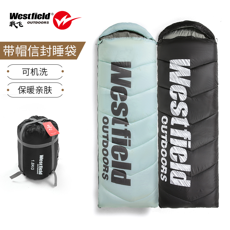 我飞户外睡袋大人男露营成w人四季通用款冬季加厚防寒羽绒棉睡袋