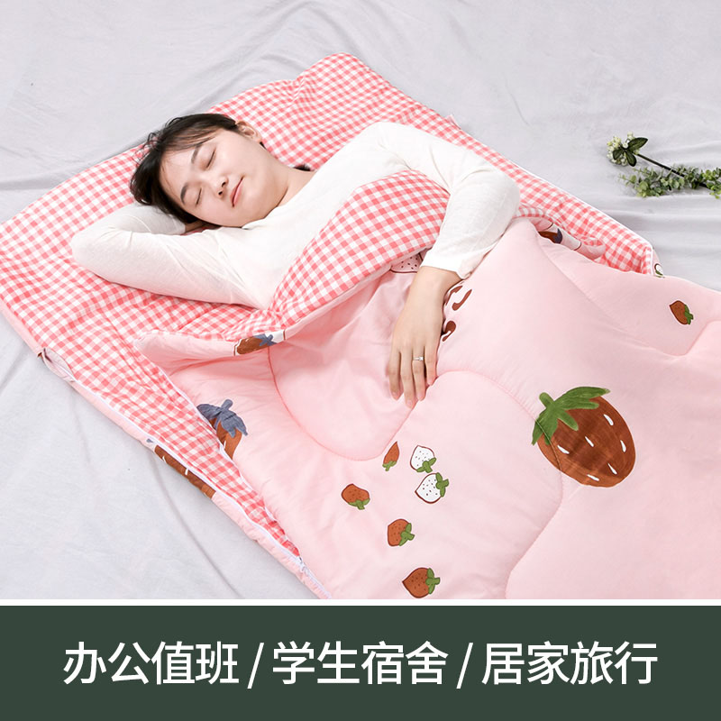 100×22f5睡袋四季通用款大人秋冬季男加厚防寒室内办公室单人便
