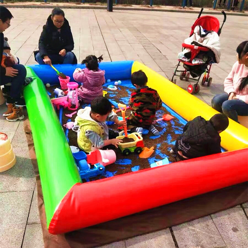 充气儿童游泳钓鱼水池 广场地摊决明子宝宝玩具摆摊沙池套装气模
