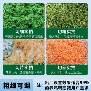 不锈钢电动切草机全自动切猪草机家用牧草碎菜机喂鸡鸭鹅220v 新款
