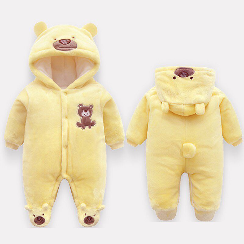 连体衣婴儿冬季加厚外穿包脚秋冬外出抱抱服连袜宝宝带脚冬装春秋