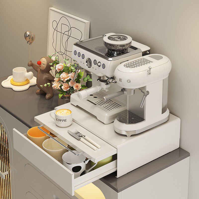 咖啡机置物架摆放台水吧台马克杯架子餐柜抽拉式杯子置物架