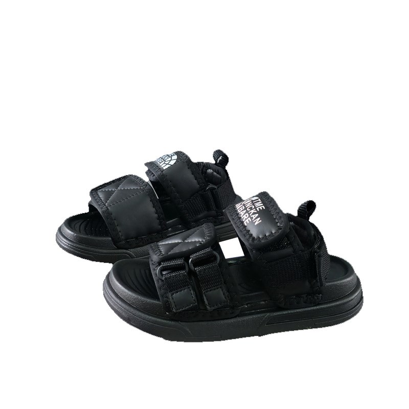 儿童凉鞋男童2025新款男孩运动凉鞋黑色女宝夏季鞋宝宝鞋软底轻便