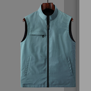 定制logo马甲宽松大码 双面穿马夹工作服外 多口袋工C装 印字广告衫