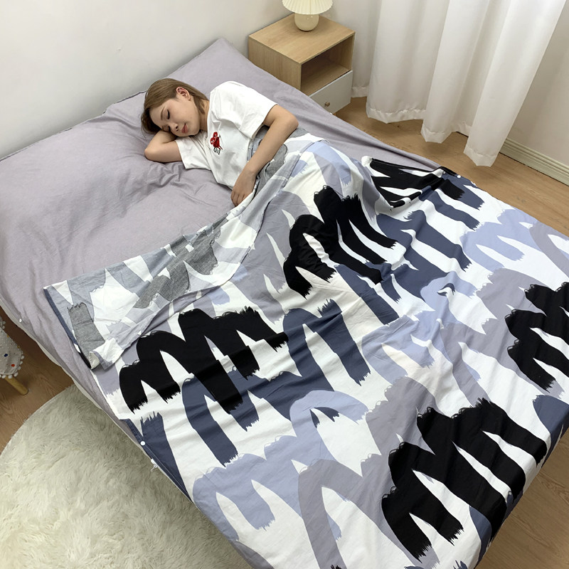 可拆分旅行隔脏睡袋二代酒店防脏全棉卫生牀单被罩可携式可收纳