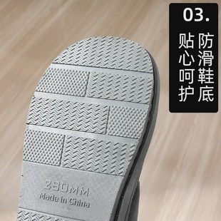 棉拖鞋男士冬季室内家居防滑家用耐磨保暖毛拖鞋加绒老式棉鞋男款