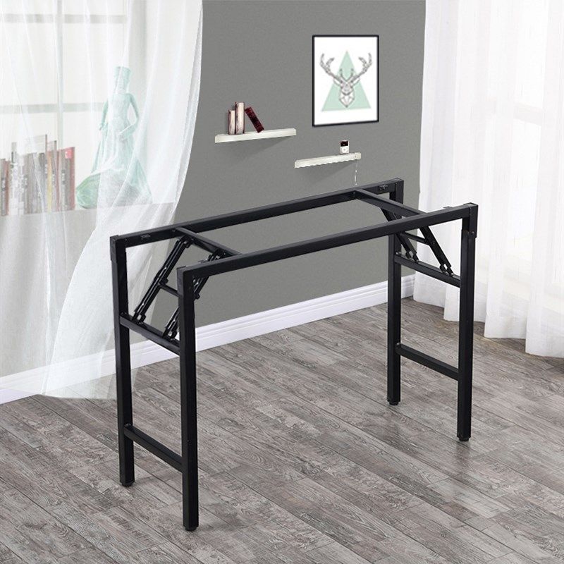 简易折叠桌脚架子课桌架桌腿办公桌架单双层弹簧架对折架支架会议