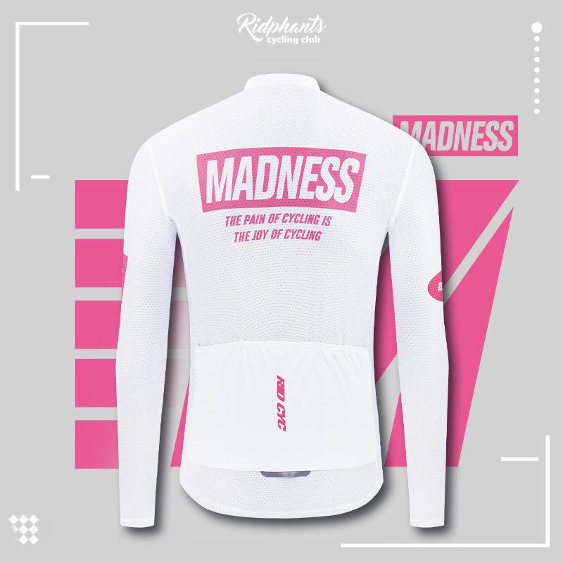 白色M春秋与冬款骑行服薄款与抓绒长袖男女自行车服单车保暖