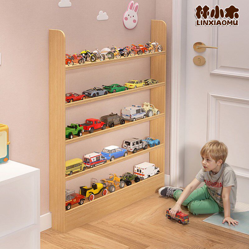 玩具车收纳架儿童小汽车摆放展示架门后多层宝宝汽车模型置物架子
