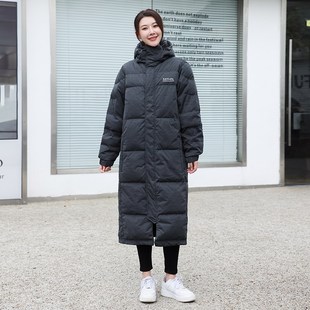 中戏羽绒服定制logo男女中戏长款 过膝加厚艺考羽绒服团体印字刺绣