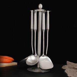 家用304不锈钢厨房厨具锅铲一体成型加厚炒菜铲子大汤勺套装炒勺