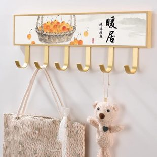后墙上后玄关挂衣钩墙上挂衣架免打孔简约挂钩创意高级入户门进门