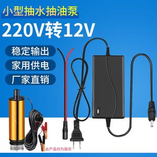 电动抽水泵家用电源适配器220V转12V小型潜水泵抽油泵转换器直流A
