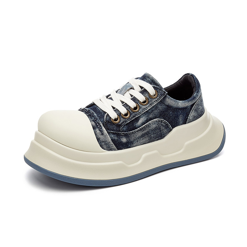 米奇丑萌男女情侣2025春季新款厚底增高运动休闲大头鞋