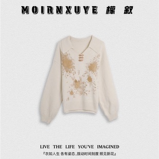 【甜甜专享】檬叙MOIRNXUYE【中式雅致】时尚百搭毛衣MX1222