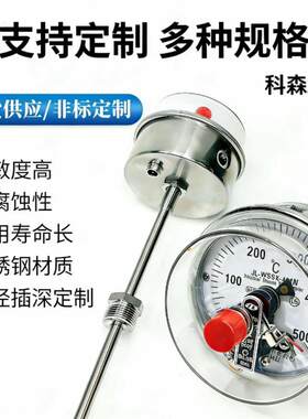 双金属温度计WSSX-411/401不锈钢工程器材电接点温度计