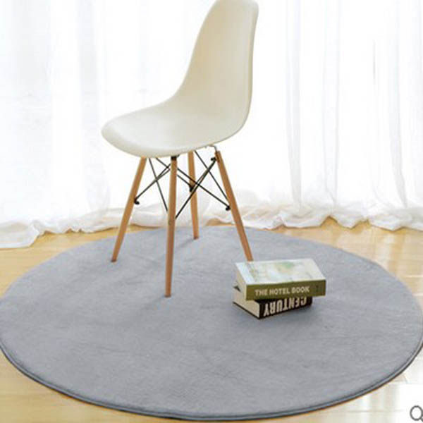 草坪绿色儿童房圆形地毯客厅地毯卧室床边加厚地垫吊篮电脑椅地垫