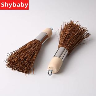 竹锅刷杯刷锅锅窗 天然竹根做的刷子刷扫 厨房用具 清洗不易沾油