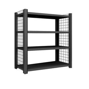 带轮可移动货架置物架多层货柜展示架铁架子推拉可调节带网格挡架