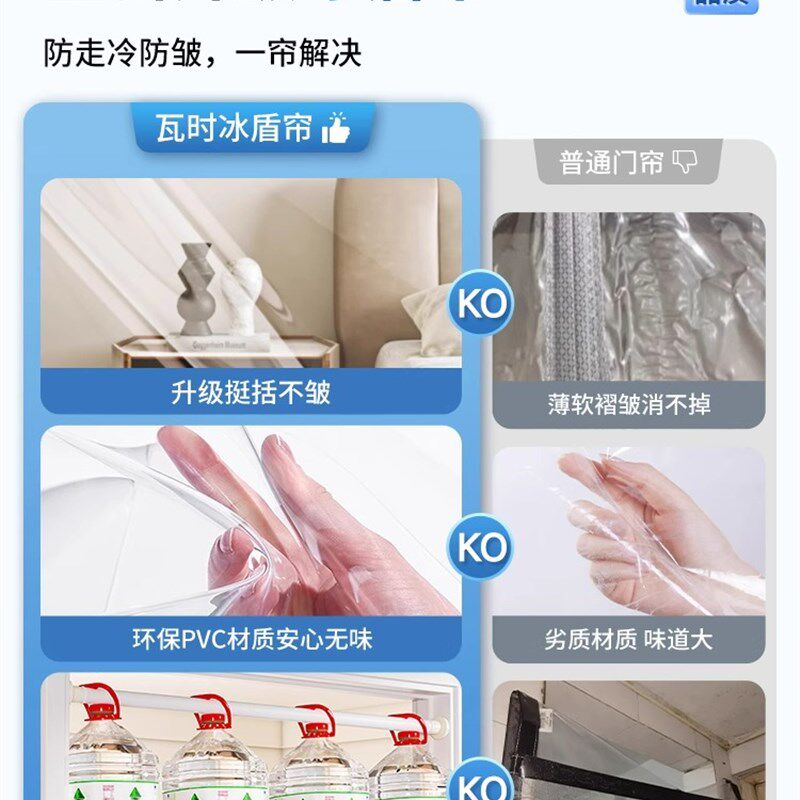 夏季空调防冷门帘,透明挡风玻璃隔断帘,空调推拉挂帘,厨房窗帘