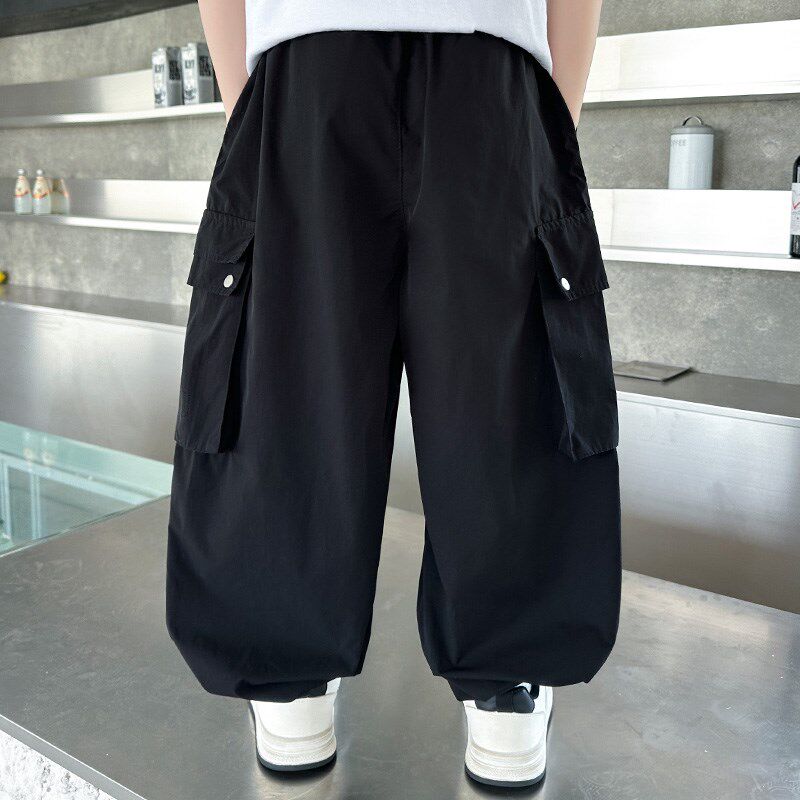 男童防蚊裤2025夏季新款酷帅儿童休闲工装裤小男孩夏装薄款长裤潮