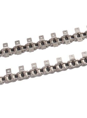 304不锈钢弯板链条 单侧双孔 双侧单孔06B 08B 10A 12A工业输送链