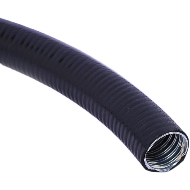 带棉绳抗拉力平包塑金属软管高强度阻燃包塑软管R耐压耐磨防水防