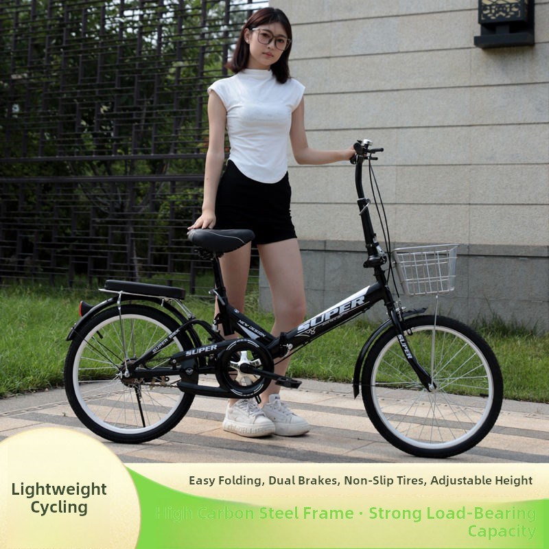 自行车成人可折叠女性20英寸22英寸免安装充气便携式青年大学生交