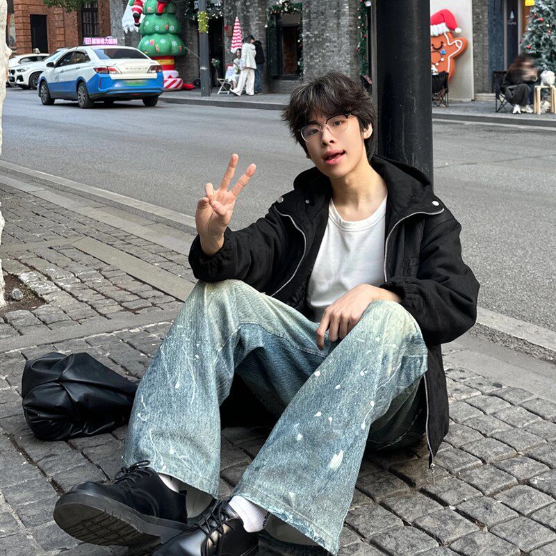 德比鞋男款圆头大头鞋黑色亮面工装鞋通勤马丁靴厚底增高休闲皮鞋