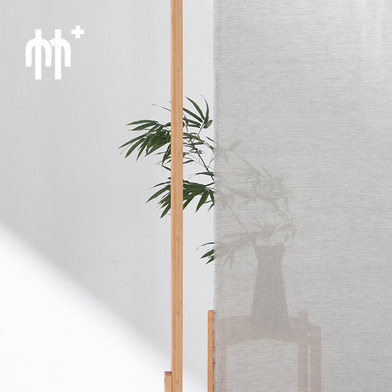 闲云竹卧室屏风隔断移动布艺屏风帘艺术玄关简约家用茶室座屏立屏