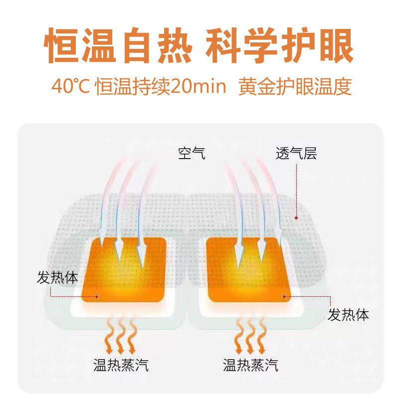 蒸汽热敷眼罩眼疲劳发热v护眼罩眼干涩黑眼圈睡眠遮光10片