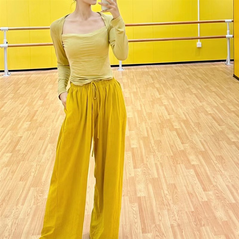 古典舞阔腿裤云朵裤练功裤舞蹈y服宽松直筒裤现代舞蹈裤跳舞艺考