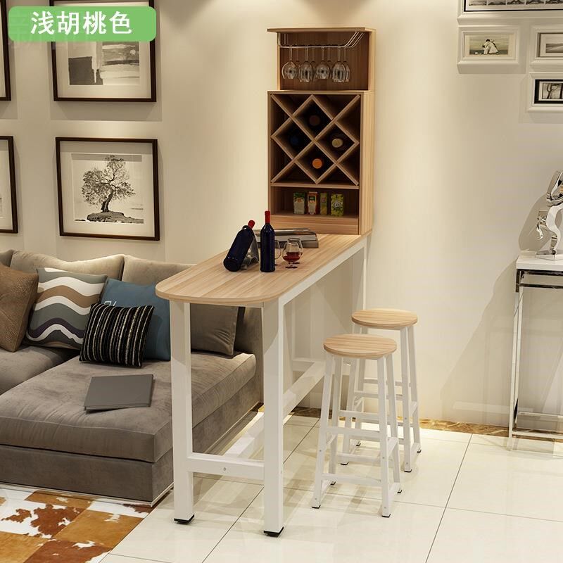 新款时尚家用吧台酒柜玄关隔断柜高脚桌多功能玄关柜现代简约