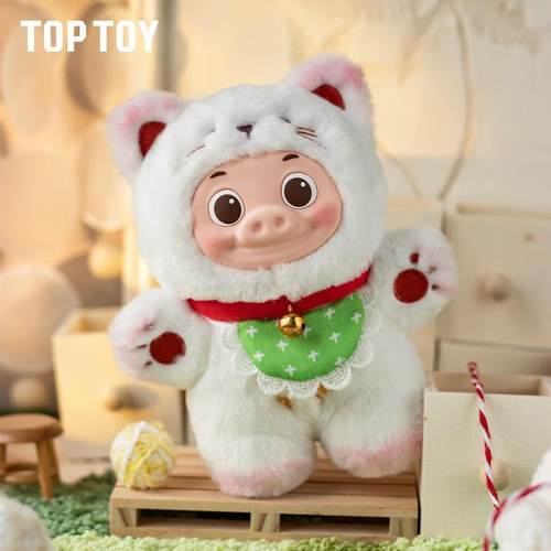 正版TOPTOY猪猪侠GGbond搪胶毛绒猪咪盲盒男神公仔潮玩包挂件礼物