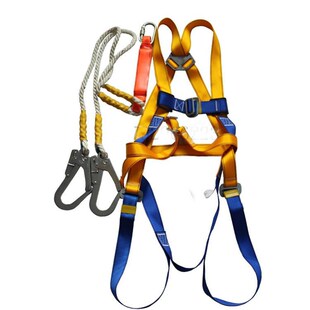 全身欧式双大沟双绳五点式安全带防坠落高空作业安全绳