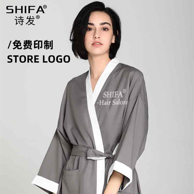 发廊理发店围布美发店客袍染发衣潮工作服剪发和服