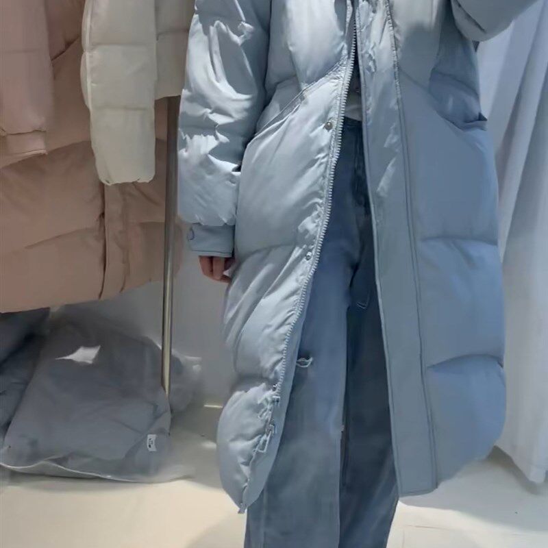 网红风羽绒服女款2024新款中长款高级感今年流行加厚过膝冬季长款