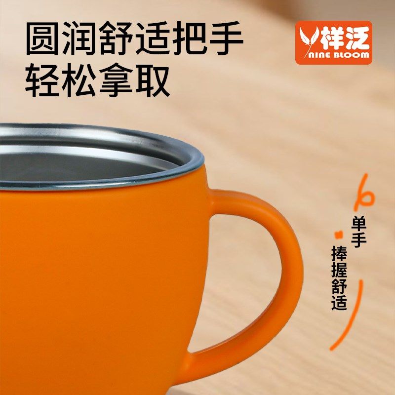 儿童辅食碗餐具套装宝宝学吃饭幼儿园带手柄防摔防烫牛奶杯碗勺叉