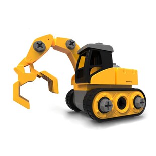 抓斗机压路机翻土车搅拌车4款儿童DIY拧螺丝可拆卸拼装组装玩具车
