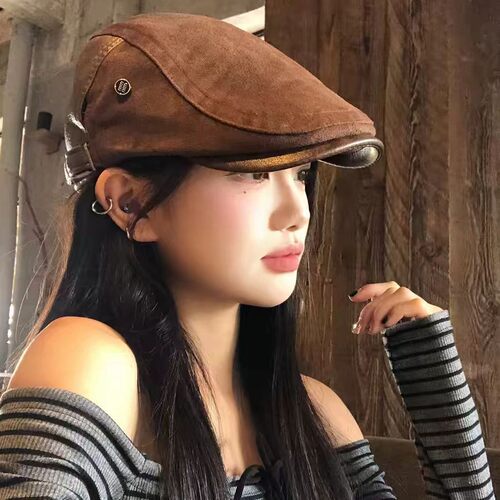 美式复古前进帽百搭反戴画家帽子