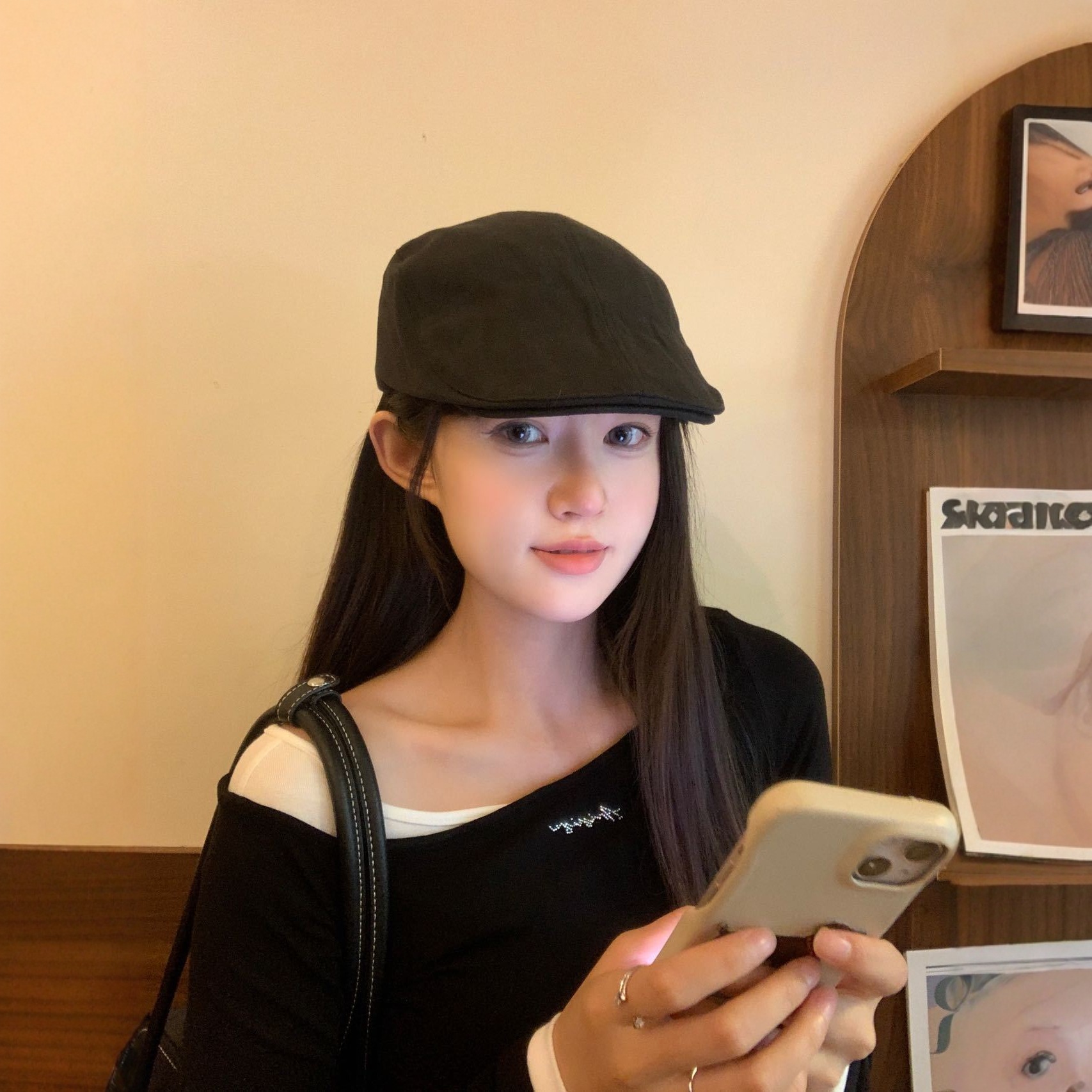 新款英伦风复古前进帽秋季百搭